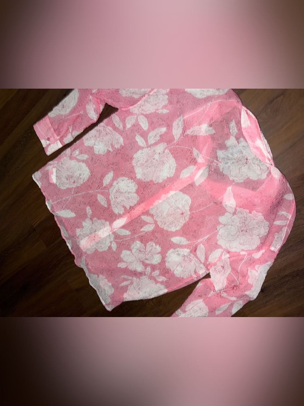 Nwt revolve Bailey 44 floral sheer peony button up $128 XL summer spring top - Picture 5 of 9
